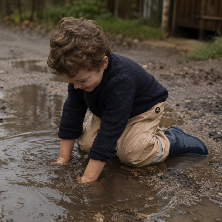 Dječje vodootporne hlače DucKsday Rainpants Londen/sand