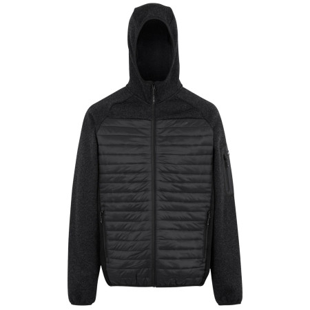 Muška jakna Regatta Newhill Hybrid siva Ash/Black