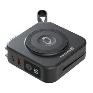 Power bank eksterne baterije Swissten 10000 mAh All-in-one PRO power bank crna