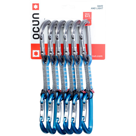 Karabiner za penjanje Ocún Falcon QD Pad 16 - pack 5+1 plava