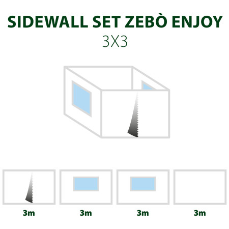 Bočna zaštita od pogleda Brunner Sidewall Set Enjoy/Pro 3x3