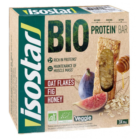 Energetske pločice Isostar BIO proteinové tyčinky fíky/med 3x30g