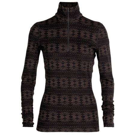 Ženska dukserica Icebreaker 250 Vertex Ls Half Zip Crystalline crna Black/Mink/J