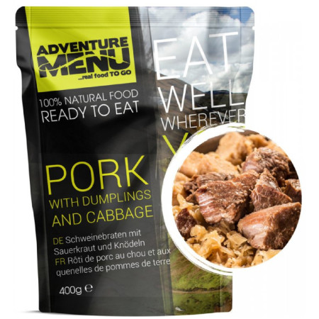 Gotova jela Adventure Menu Svinjetina s knedlama i kupusom 400g