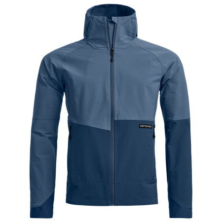 Muška softshell jakna Ortovox Venet Softshell Hooded Jacket plava Light Nunatak
