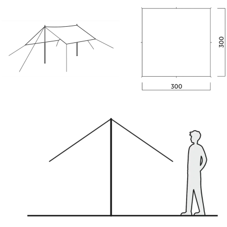 Zaklon Easy Camp Norddal Tarp 3 x 3 m