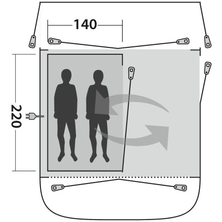 Spavaća soba Outwell Inner Newburg 240