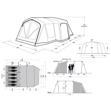 Šator na napuhavanje Outwell Montana 6 Air