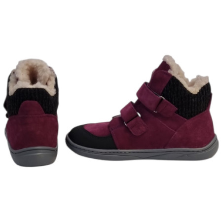 Dječje barefoot cipele beBare 3555TY Bordeaux
