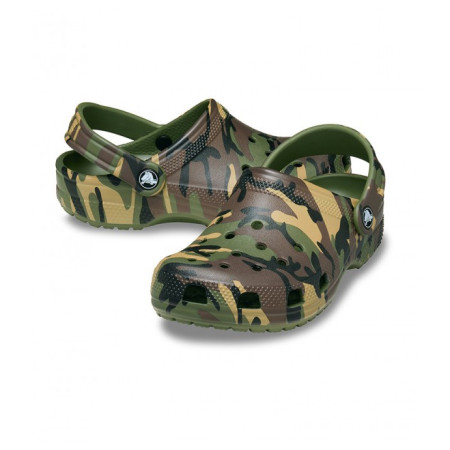 Dječje papuče Crocs Classic Camouflage Clog Army Green/Multi