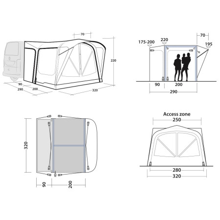 Šator za kamper Outwell Park PowerAir