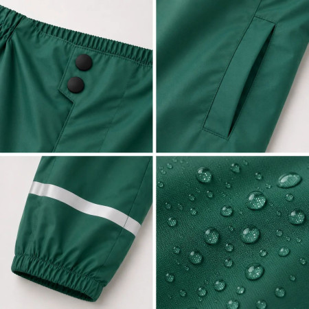 Dječje vodootporne hlače DucKsday Rainpants Dark Green