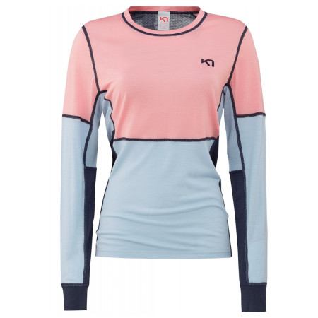 Ženska majica Kari Traa Lam Ls plava/ružičasta