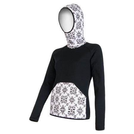 Ženska dukserica Sensor Tecnostretch černá s kapucí crna