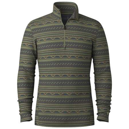 Muške funkcionalne majice Smartwool M Classic Thermal Merino Base Layer 1/4 Zip tamna kaki WINTER MOSS SUMMMIT SOUL