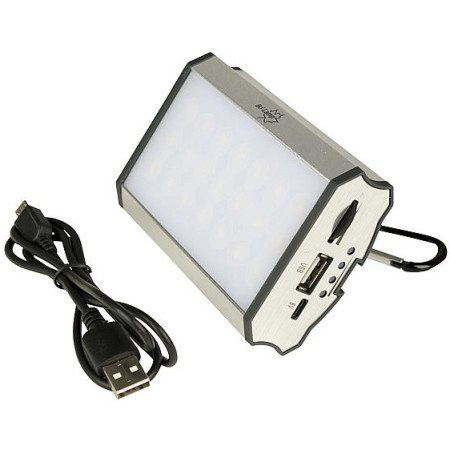 Baterija i power banka Bo-Camp Hanging Lamp srebrena Silver