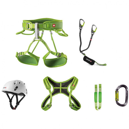 Samoosiguravajući komplet (via ferrata set) Ocún Via Ferrata Twist+Chest Pail Set zelena