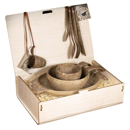 Izložbeni set posuđa za kampiranje Kupilka Premium smeđa Brown