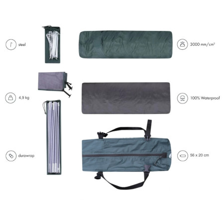 Šator za 4 osobe Zulu Dome 4 Plus Black