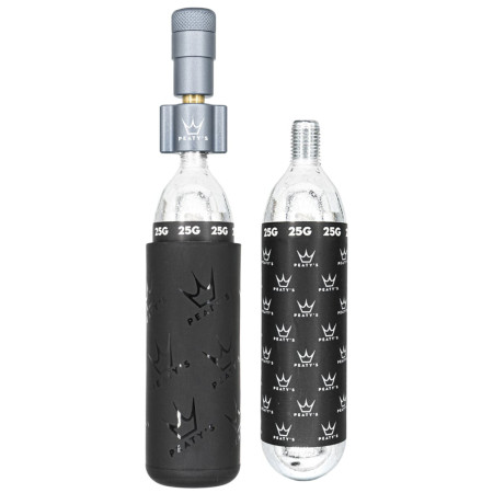 Pumpica Peaty´s Holeshot Co2 Pumpa + Bombičky 2 Ks - Mtb siva Slate