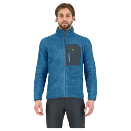 Muška dukserica Karpos Rocchetta Evo Fleece plava DEEP WATER/WOODL.GRAY