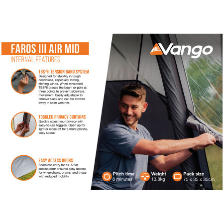 Šator za kamper Vango Faros III Air Mid