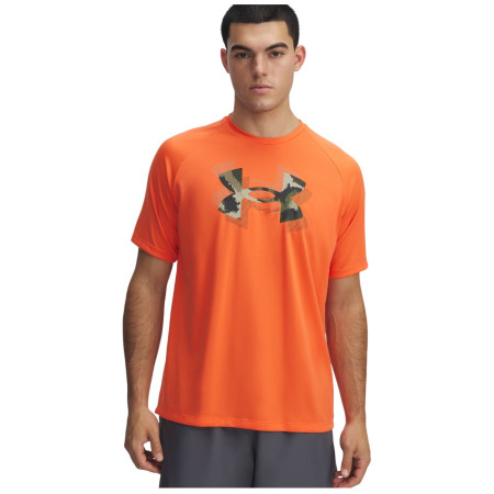 Muška majica Under Armour M Tech Print Fill SS narančasta Fire / / Baroque Green