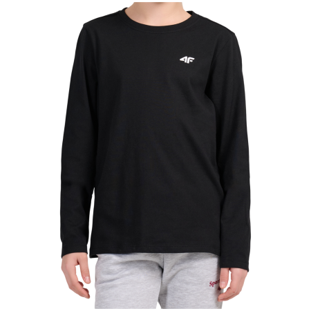Dječja majica 4F Longsleeve F654 Deep Black crna Deep Black