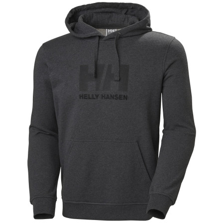 Muška dukserica Helly Hansen Hh Logo Hoodie siva Ebony Melange