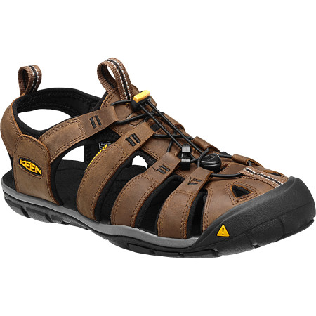 Muške sandale Keen Clearwater CNX Leather smeđa DarkEarth/Black