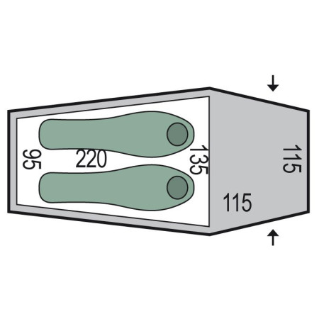 Ekspedicijski šator za 2 osobe Pinguin Summit 2