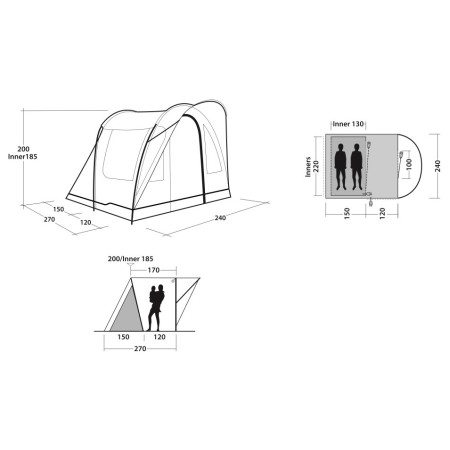 Obiteljski šator Outwell Sky 2