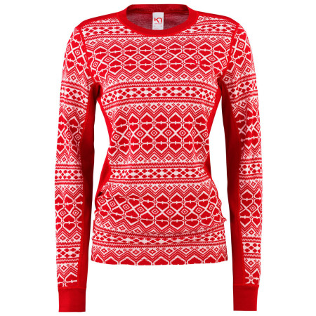 Ženska majica Kari Traa Hjerte Ls crvena/bijela