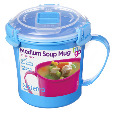 Šalica Sistema Microwave Medium Soup Mug plava