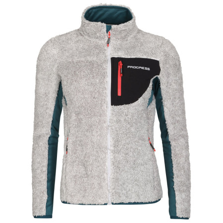 Ženska funkcionalna dukserica Progress Alva siva šedý melír/petrol