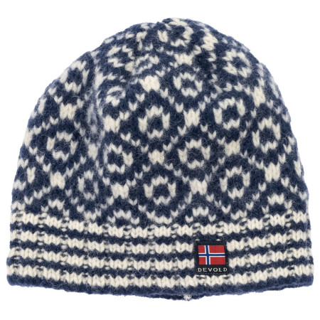 Zimska kapa Devold Svalbard Wool Beanie plava/bijela NIGHT/OFFWHITE