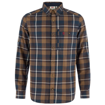 Muška košulja Fjällräven Fjällglim Regular Shirt M smeđa Wood Brown-Black Oak