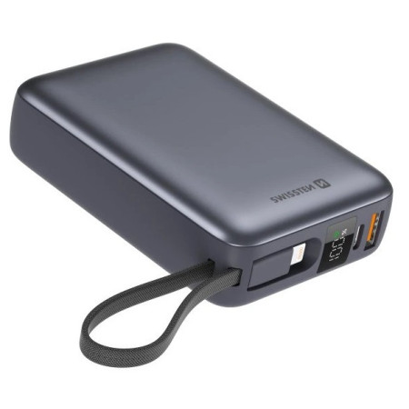 Power bank eksterne baterije Swissten POWER BANK 20 000 mAh crna/srebrena