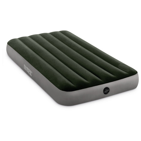 Madraci na napuhavanje Intex Twin Dura-With Battery Pump siva