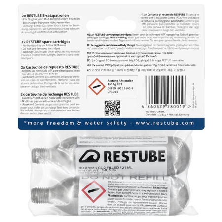Rezervni dio Restube CO₂ cartridge 16g (2pack)