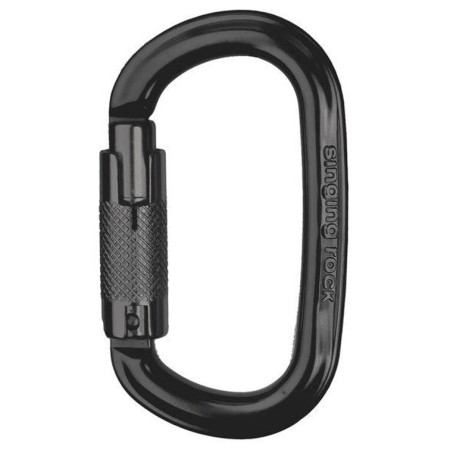 Karabiner Singing Rock Ozone Twist Lock Black crna Black