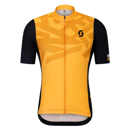 Muški biciklistički dres Scott Jersey M's RC Endurance SS žuta/crna gleam orange/black