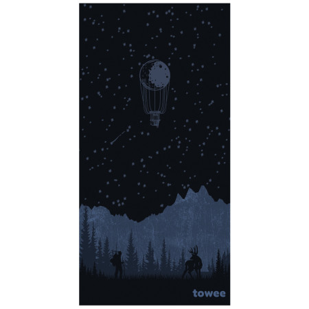 Ručnik za kupanje koji se brzo suši Towee Backpacker 80x160 cm crna/plava Backpacker