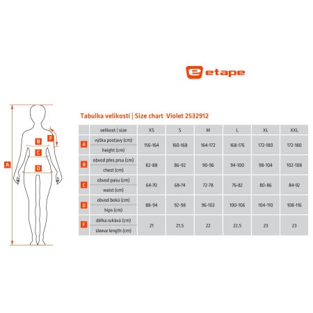 Ženski biciklistički dres Etape Violet