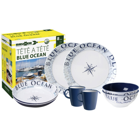 Set posuđa Brunner Set tête-à-tête Blue Ocean 8 pcs