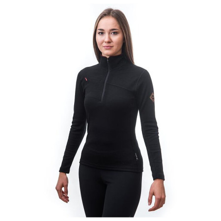 Ženska dukserica Sensor Merino Upper kratki patentni zatvarač