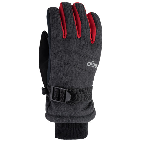 Dječje skijaške rukavice Bejo Osian Jrb siva DarkGrayMelange/Black/ChineseRed