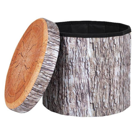 Sjedalo Bo-Camp Ottoman Round smeđa TreeTrunkBrown