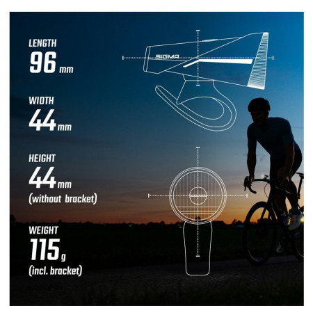 Prednje / zadnje svjetlo Sigma Aura 100 + Blaze Link