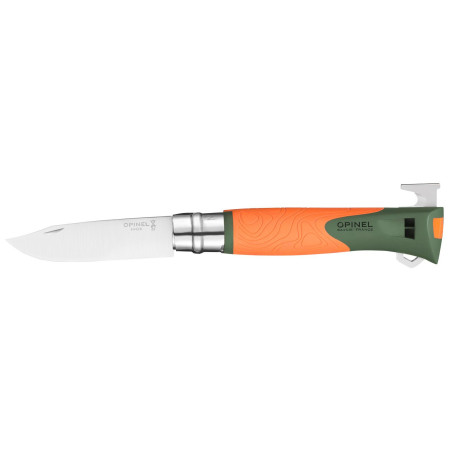 Nož Opinel VRI N°12 Inox Explore s odstraňovačem klíšťat narančasta